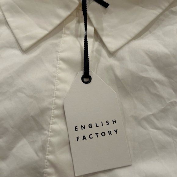 English Factory Anthropologie Shirt Dress A-Line White Size Small NEW With Tags - Picture 11 of 14